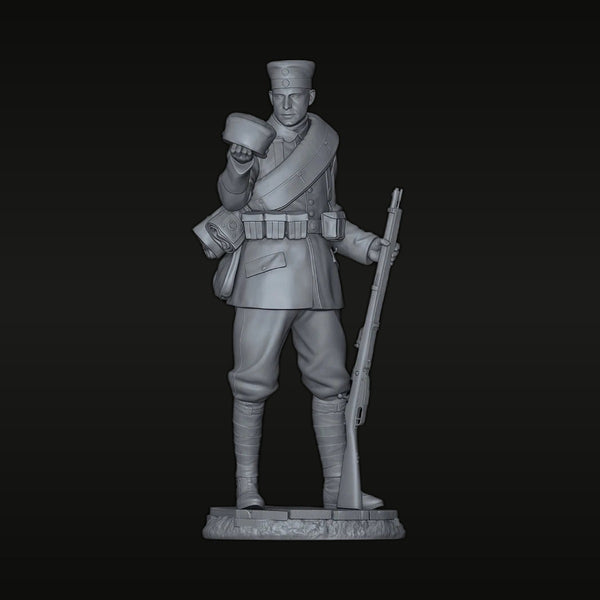 WWI Russian Imperial Infantryman with Mosin-Nagant 54mm Resin Figure Kit
