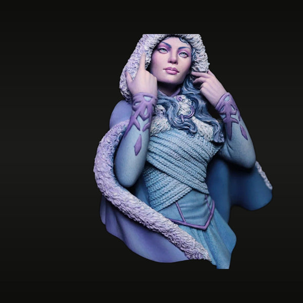 Fantasy Female Winter Sorceress Realistic Bust 1/10 Resin Kit