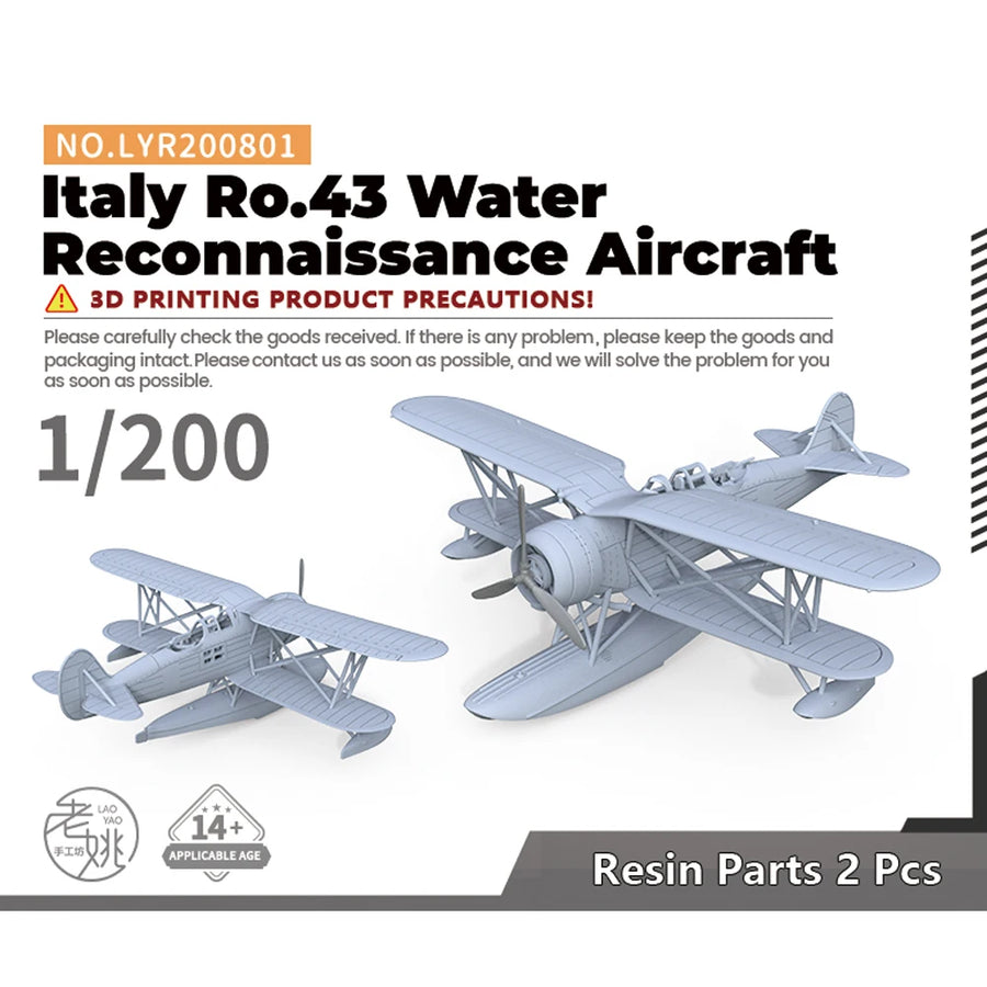 Yao'S Studio LYR801 1/100 1/144 1/200 1/350 1/700 Military Model Italy Ro.43 Water Reconnaissance Aircraft