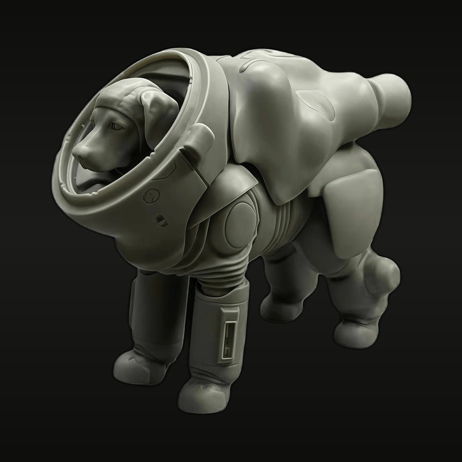 Sci-Fi Astronaut Dog in Mechanical Suit 1/24 Resin Figure Kit - unpainted resin model kit