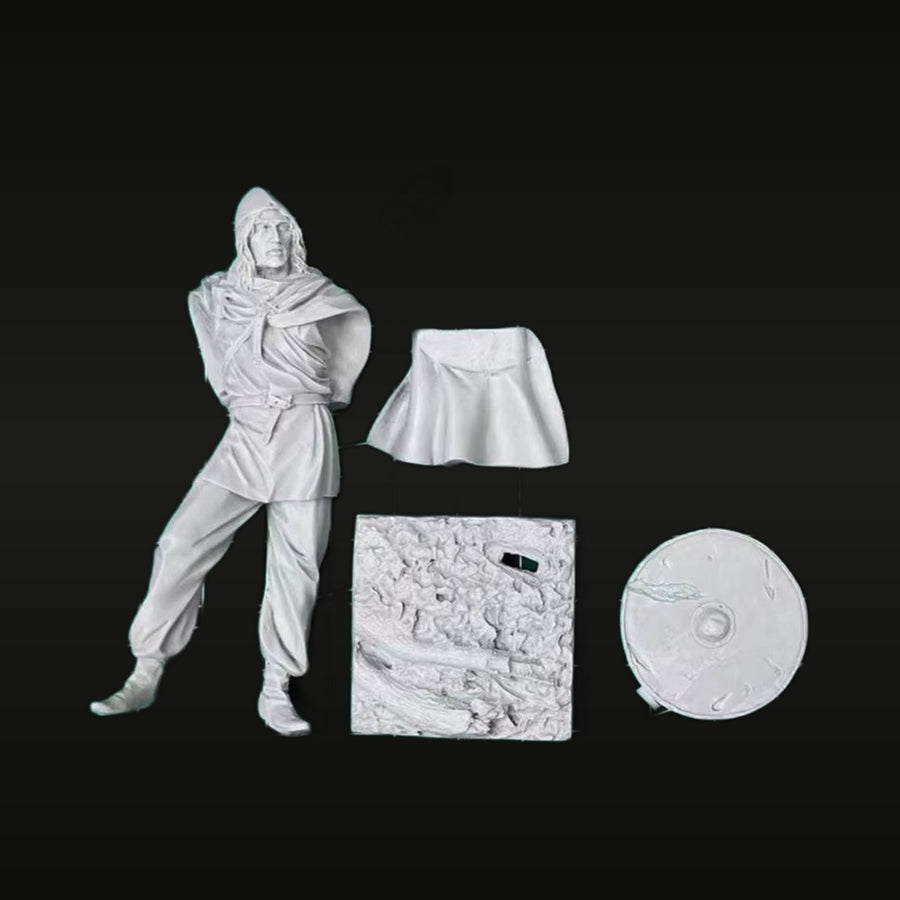 Viking Warrior with Draped Cloak 1/24 Resin Bust Kit - unpainted resin model kit
