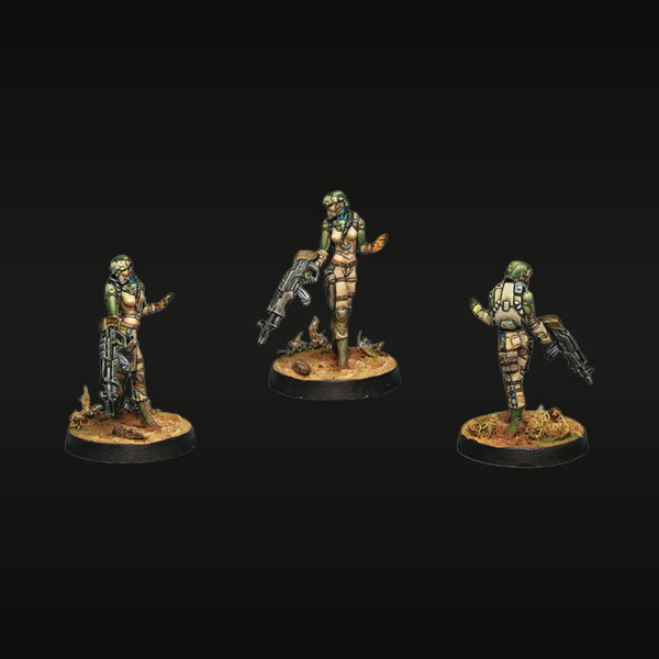 Haqqislam Djanbazans Hacker 28mm Resin Figure Set
