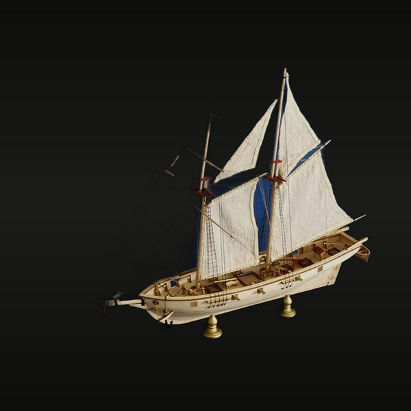 Ancient Merchant Sailing Ship 1/100 Resin Model Kit Assembled