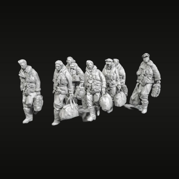 WWII RAF Bomber Crew 7-Figure Set 1/32 Resin Kit