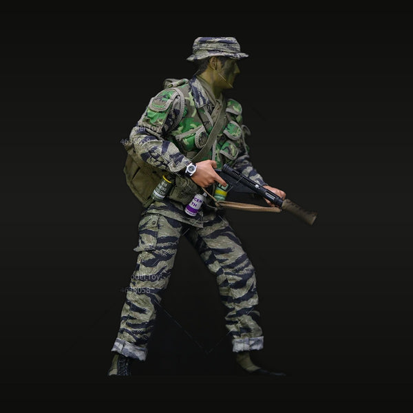 US Vietnam War Special Operations Tiger Stripe Camo 1/6 Resin Figure Kit