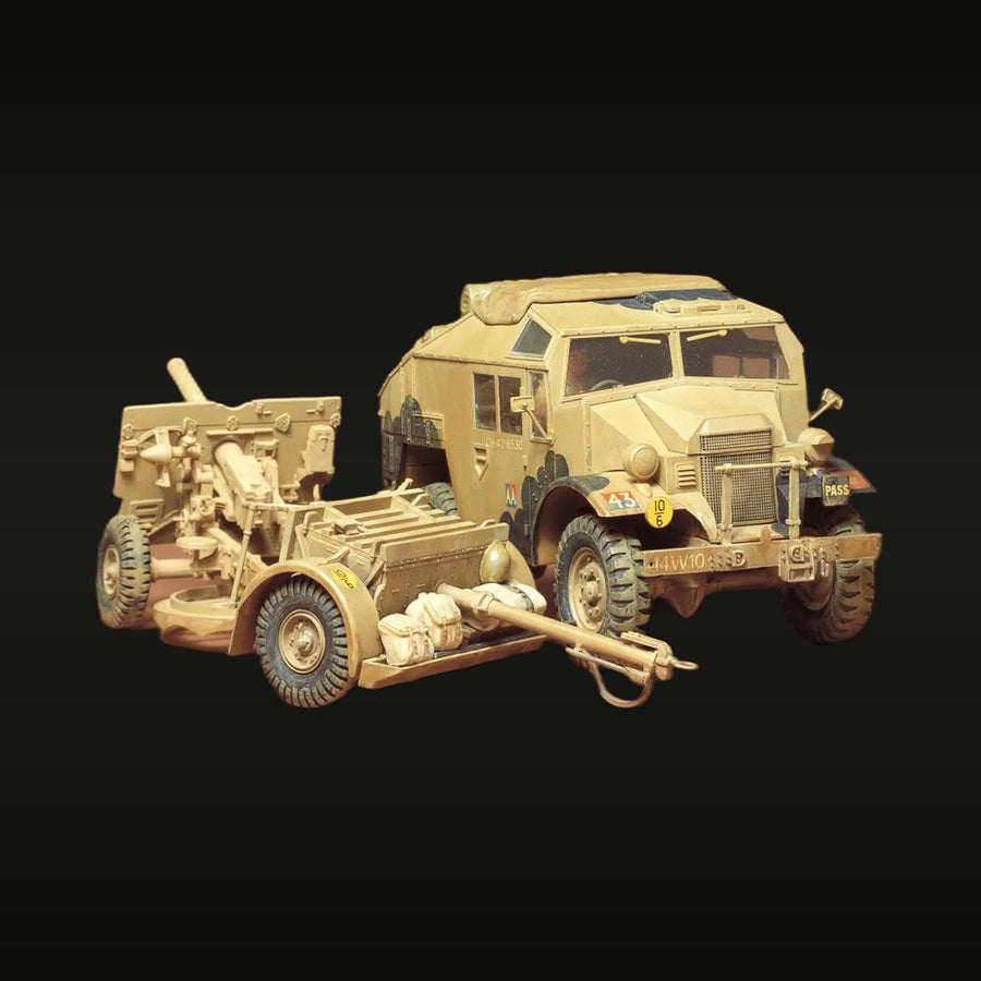 WWII British 25-Pounder Field Gun & Morris Quad Tractor 1/35 Resin Vehicle Kit - unpainted resin model kit