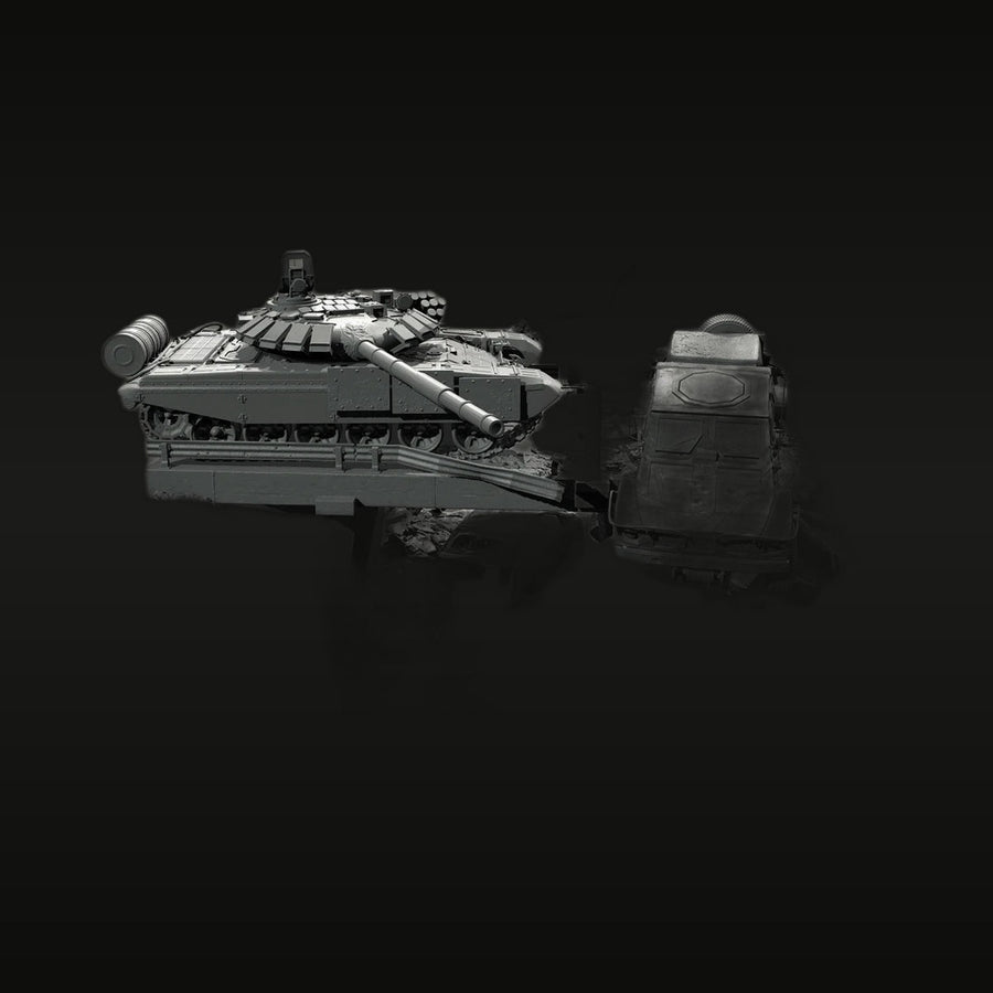 Cold War Soviet T-72/T-64 Tank with Diorama Base 1/35 Resin Vehicle Kit - unpainted resin model kit