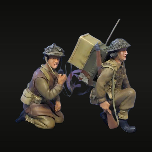 WWII Soviet Infantry with Radio Operator Set 1/35 Resin Figure Kit