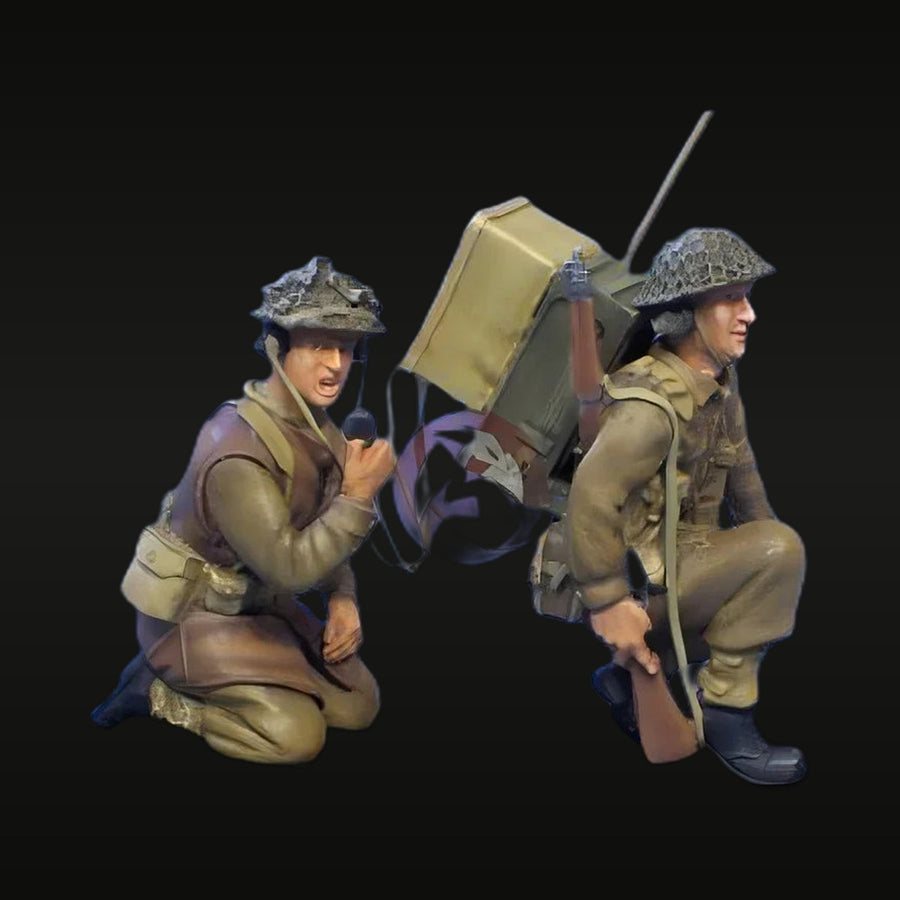 WWII Soviet Infantry with Radio Operator Set 1/35 Resin Figure Kit - unpainted resin model kit