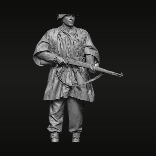 WWII Allied Infantry Soldier Standing 1/35 Resin Figure Kit