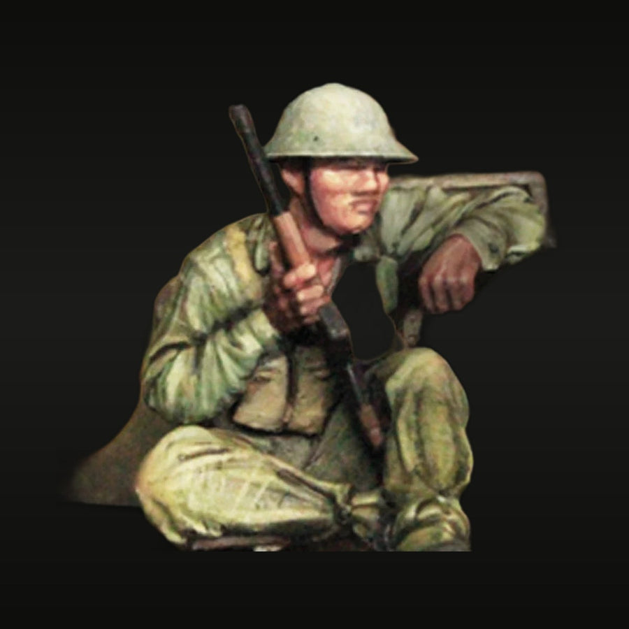 Vietnam War NVA Soldier with Rifle 1/35 Resin Figure Kit - unpainted resin model kit