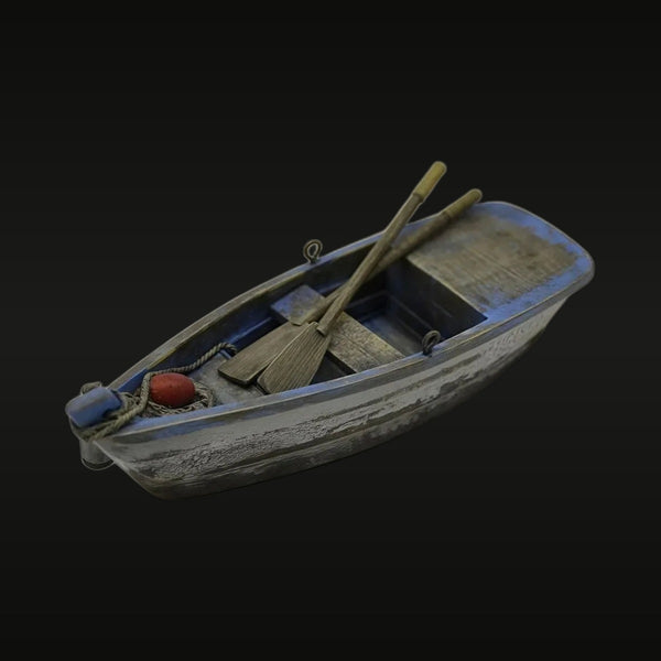 1/35 Weathered Fishing Boat with Oars (Resin Terrain)