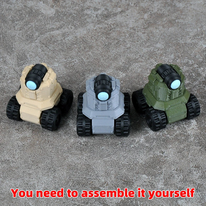 Assembly Scale Set Static Plastic Military Armored Vehicles Tank 3Pcs