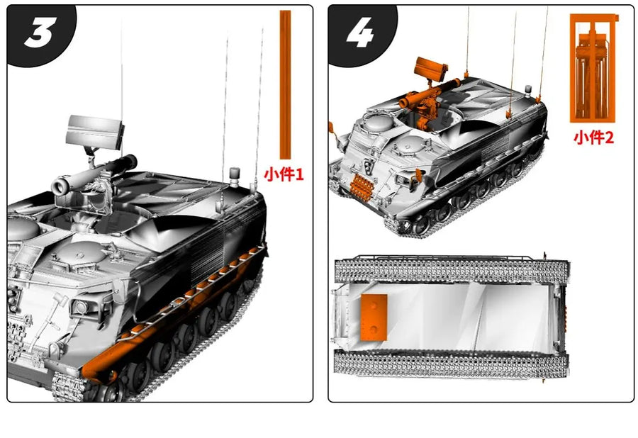M901 ITV Improved TOW Vehicle on M113 Chassis 1/56 Resin Kit - resin model view 2