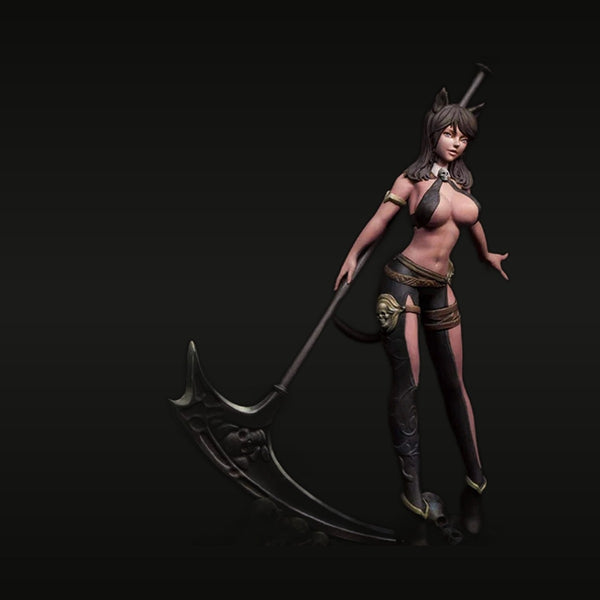 Fantasy Female Demon Warrior with Scythe 1/12 Resin Figure