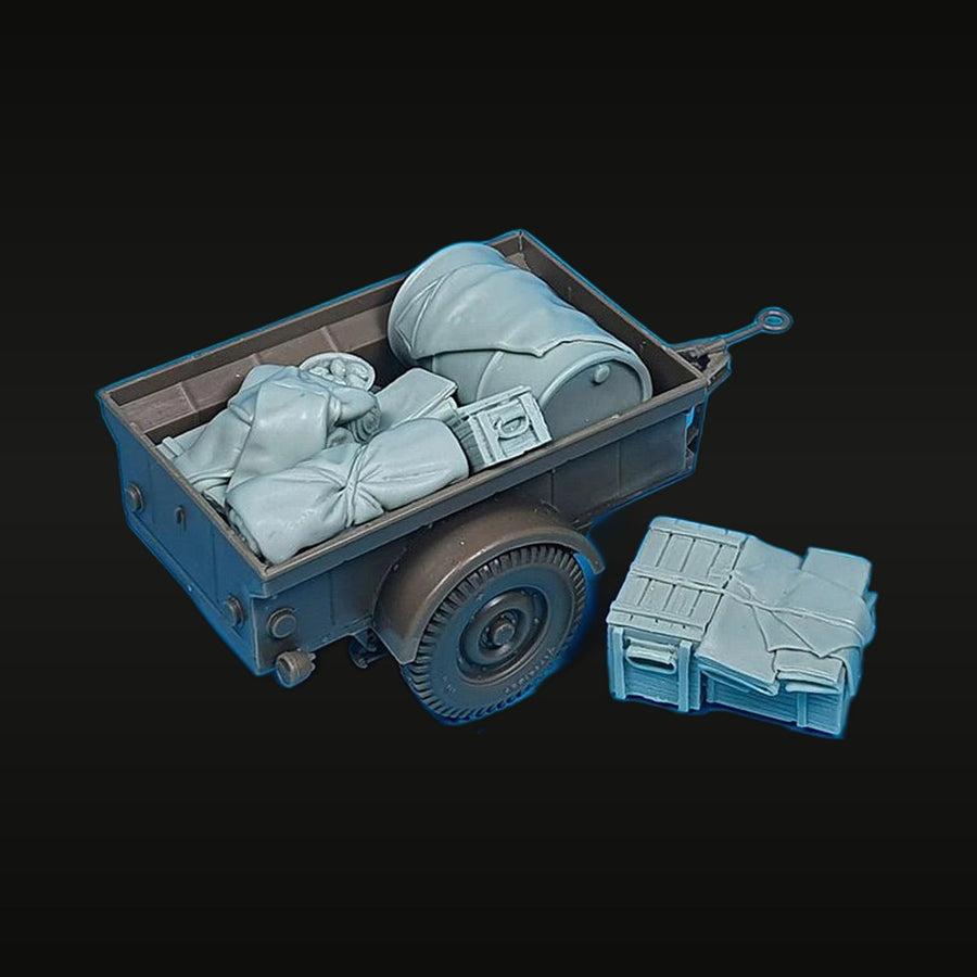 Modern US Army Supply Trailer 1/35 Resin Model Kit - unpainted resin model kit