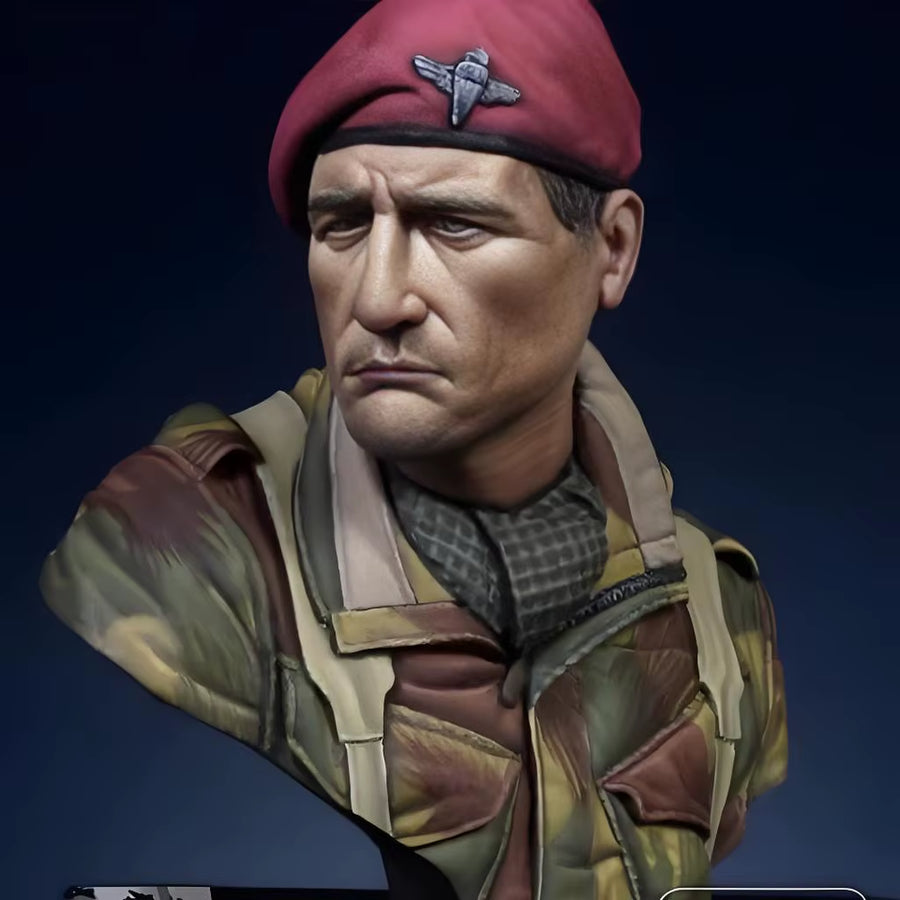 1/16 Resin Portrait of a British Parachute Red Devils Anam Soldier Model, Uncolored and Assembled