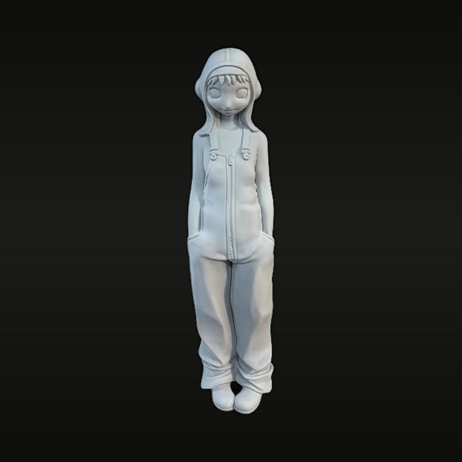 Anime Female Mechanic in Jumpsuit 1/20 Resin Figure Kit - unpainted resin model kit