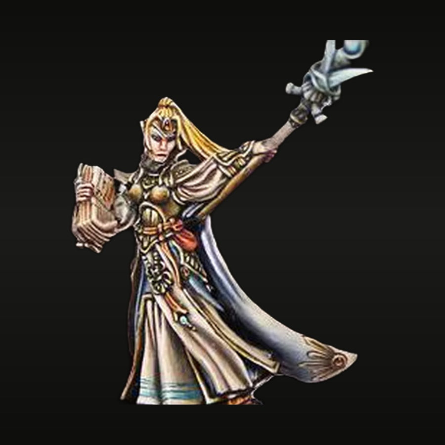 Hechicera Elfa Áurea Light Elf Mage 28mm Resin Figure Kit - unpainted resin model kit