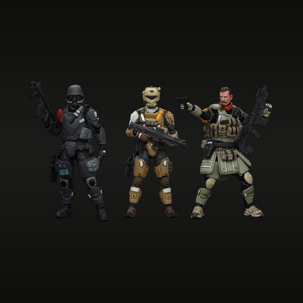 Sci-Fi Tactical Operator Set 3 Figures Modern Combat Gear 1/25 Scale