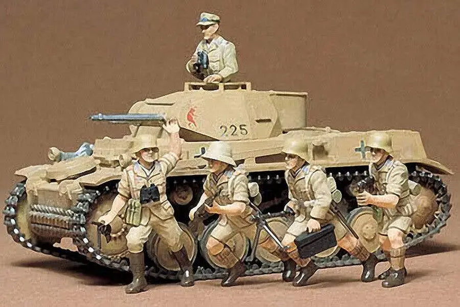 WWII German Panzer III with Infantry Crew 1/35 Resin Diorama Kit - resin model view 2