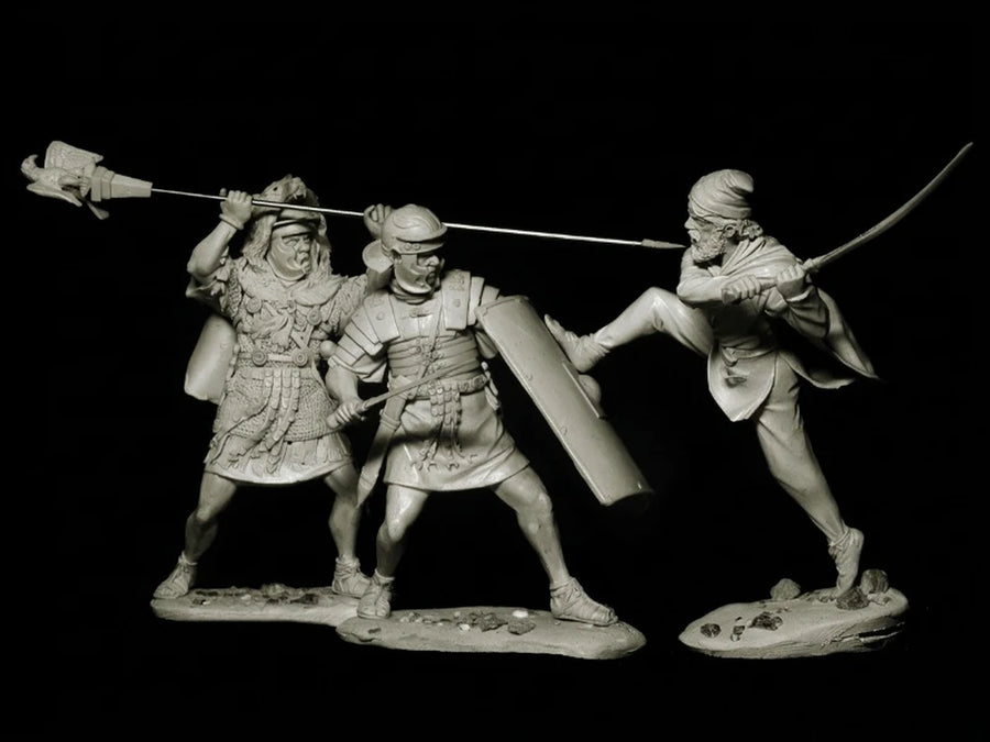 1/24 Scale 75Mm Die-Cast Resin Figure Model Kit Battles of Ancient Romans Miniature Toys Unassembled Unpainted DIY Diorama