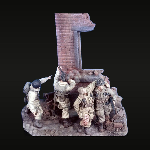 WWII American Soldiers Urban Combat Normandy 5-Figure Diorama 1/35