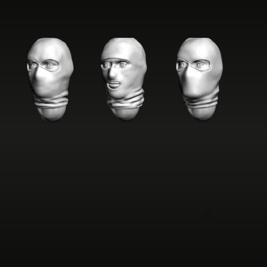 5Pcs Male Head Replacement Modification Set 1/35 Resin Bust Kit - unpainted resin model kit
