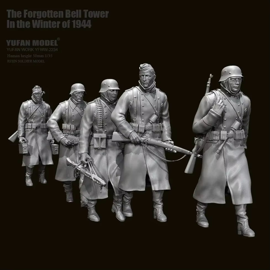 WWII German Infantry Squad Eastern Front 1941-43 50mm Resin Figures Set - resin model view 3