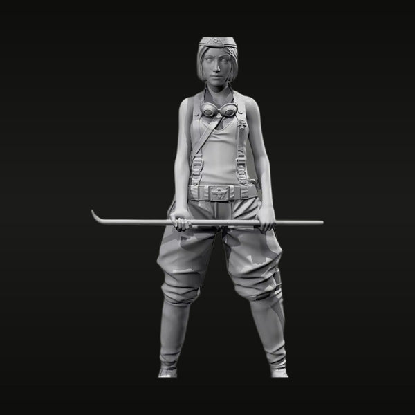 Fantasy Female Adventure Explorer with Staff 1/35 Resin Figure Kit