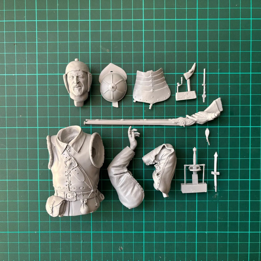 1/10 Scale Resin Unpainted Model Kit, Military Theme, Bust, Battle of Groler Unassembled and Unpainted GK