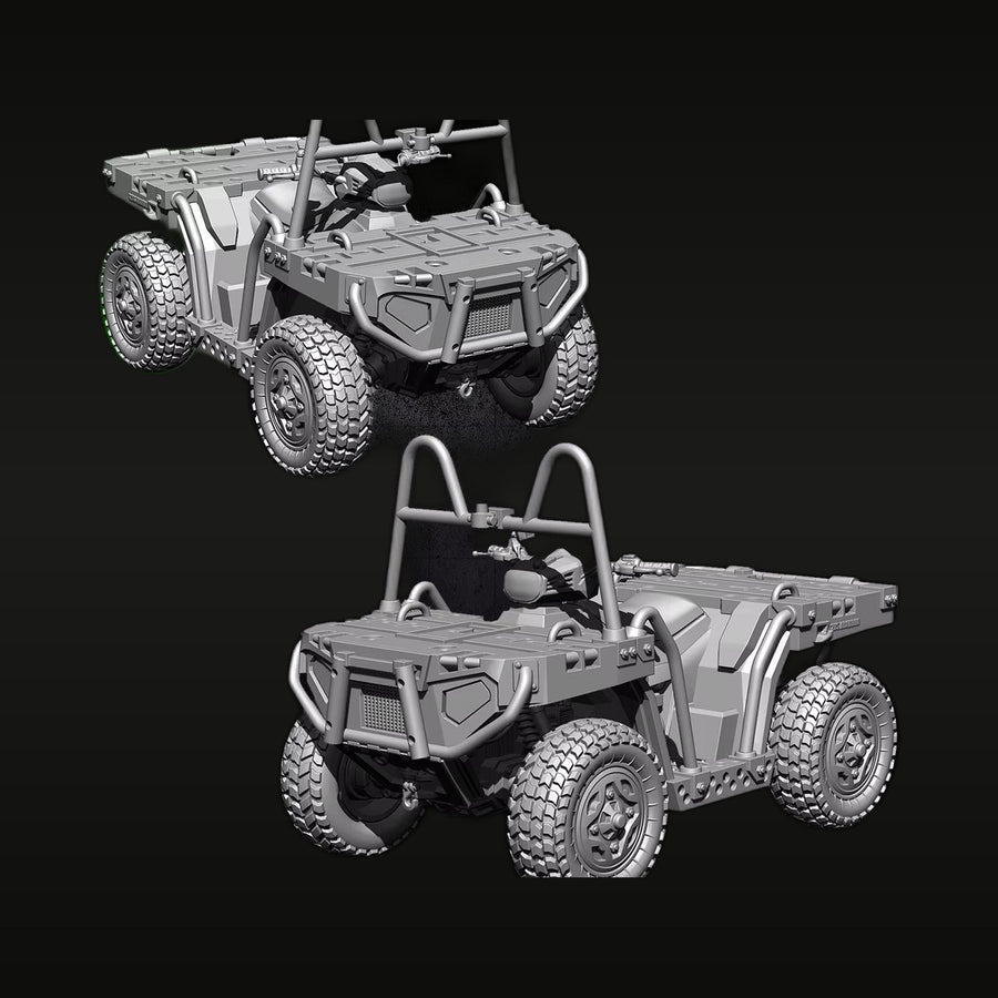 Modern American Light Tactical ATV with Roll Cage 1/35 Resin Vehicle Kit - unpainted resin model kit
