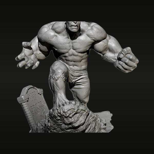 The Hulk Bursting from Bruce Banner Grave Full Figure Resin Kit