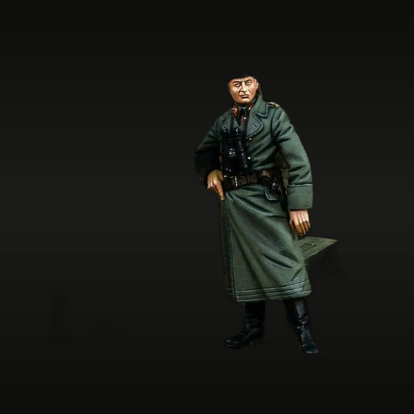 WWII German Officer with Greatcoat and Luger Holster 1/35 Resin Figure Kit