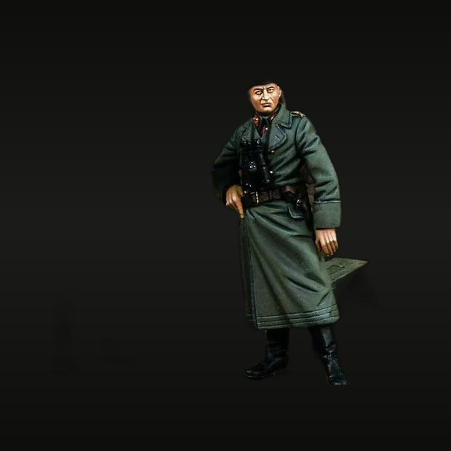 WWII German Officer with Greatcoat and Luger Holster 1/35 Resin Figure Kit - unpainted resin model kit