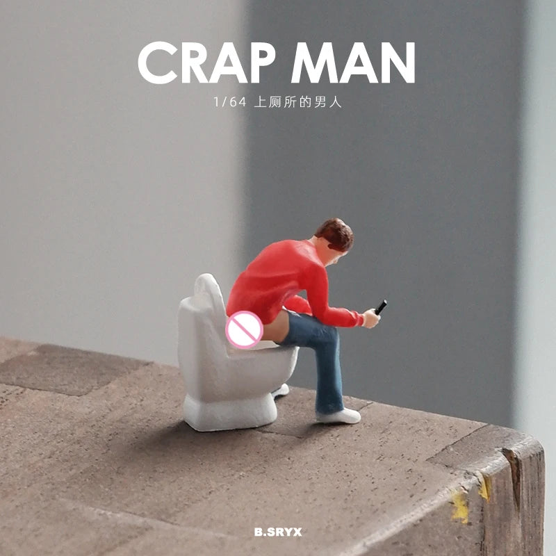 Modern Toilet Commode 1/64 Resin Diorama Accessory Kit - resin model view 2