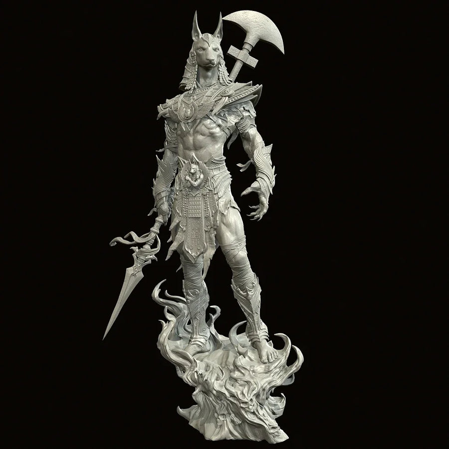 Demon Warrior with Scythe - 50mm Resin Figure Kit - resin model view 2