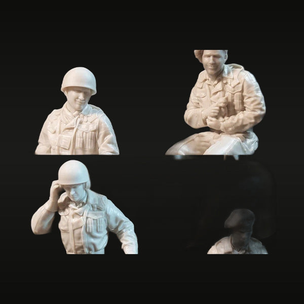 WWII American Tank Crew 4-Bust Set 1/35 Resin Kit