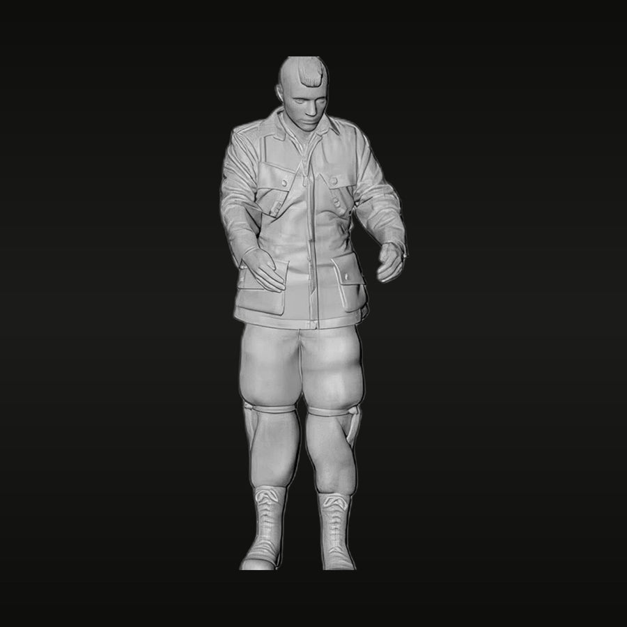 WWII US Airborne Paratrooper M1941 Jacket 1/32 Resin Figure Kit - unpainted resin model kit