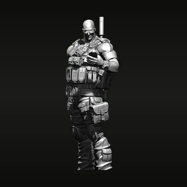 Modern Tactical Operator Heavy Assault Commando 75mm Resin Figure Kit