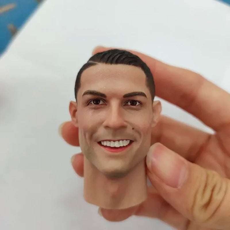 1/6 Scale Cristiano Ronaldo Head Sculpt Calm/Smile Ver. Head Carving Model Fit 12