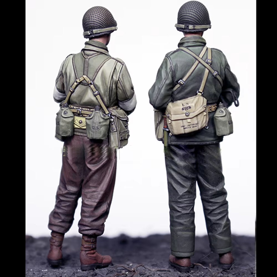 1/35 US Infantry and Medic Set, Resin Model Figure Soldier, GK, WWII Military Themes, Unassembled and Unpainted Kit