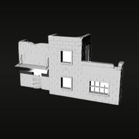 Ruins Wreckage Broken Wall Terrain Diorama 1/72 Resin Kit