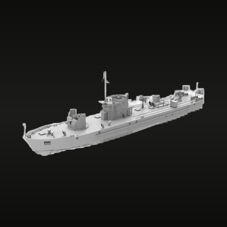 WWII Military Landing Ship LST 1/125 Resin Model Kit - unpainted resin model kit