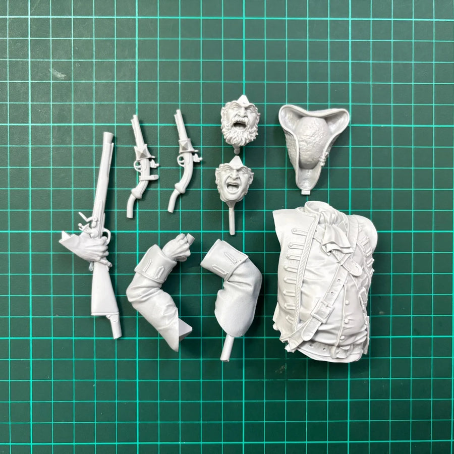 1/10 Scale Resin Unpainted Model Kit, Military Theme, Bust of Pirate Captain, Unassembled and Unpainted GK
