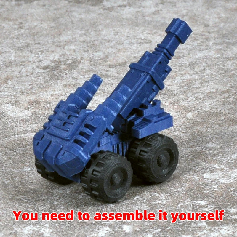 Assembly Scale Set Static Plastic Self-Propelled Artillery Cannon Loose Cannon Artillery Howitzer 3Pcs