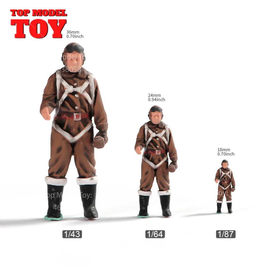 WWII Soviet VVS Pilots and Red Army Officer 1/35 Resin Figure Set - resin model view 4