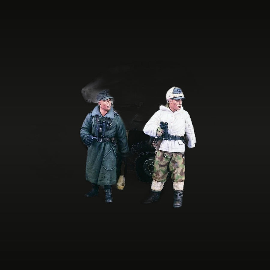 WWII German Winter Infantry MP40 Squad 1/35 Resin Figure Kit - unpainted resin model kit