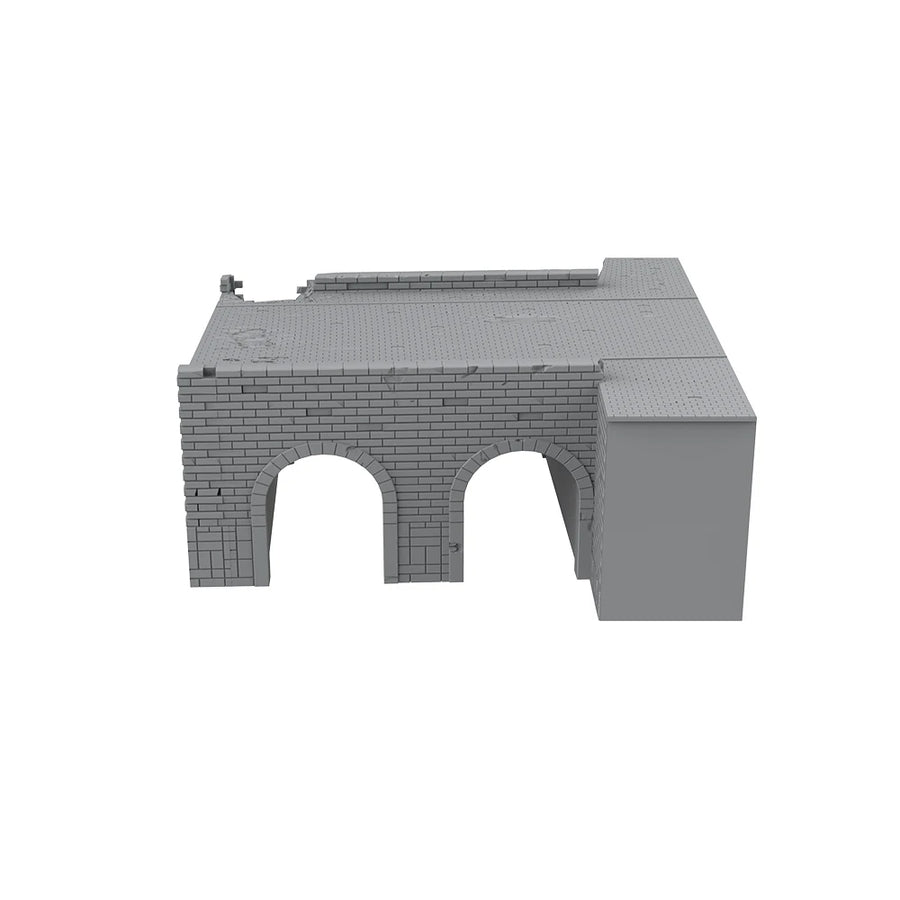 Double Arch Railway Tunnel Portal 1/35 Resin Diorama Kit - resin model view 2