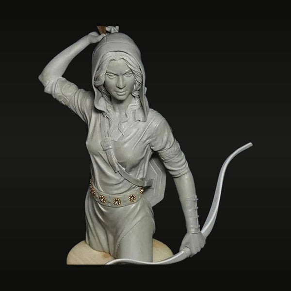 Fantasy Female Archer Bust with Bow 1/10 Scale Resin Kit